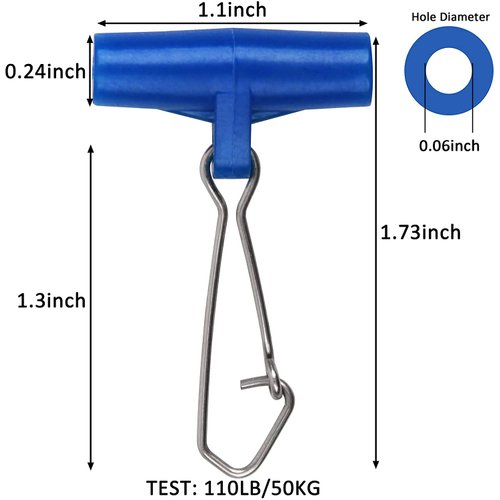 Fishing Line Sinker Slide with Duo Lock Snap Fishing Sinker Slides with Hooked Snap High Strength Sinker Slider Stainless Steel Swivel Snap for Catfish Rig Striper Surf Fishing Rig Weights