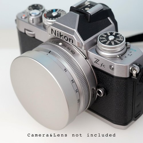 Metal Lens Cap for Nikon NIKKOR Z DX 16-50mm Zfc Mirrorless Camera (Silver)