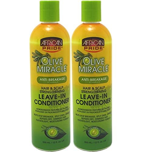 African Pride Olive Miracle Conditioner Leave-In 12 Ounce (354ml) (2 Pack)