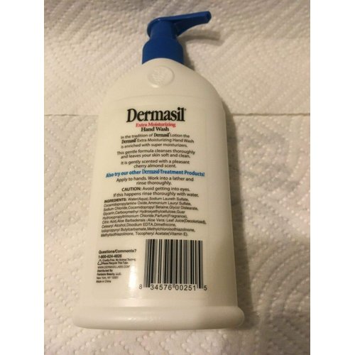 Dermasil Extra Moisturizing Hand Wash, enriched with moisturizing Dermasil formula, 8 Fl Oz (2 Pack)
