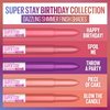 MAYBELLINE New York Super Stay Ink Crayon Matte Longwear Lipstick Makeup, Long Lasting Matte Lipstick with Built-In Sharpener, Limited Edition Birthday Collection, Throw a Party, 0.04 oz