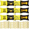 Kajaia 24 Pcs Softball Party Favors Softball Cosmetic Bag Sport Hair Scrunchies Softball Bracelet Travel Pouch Canvas Makeup Bags Softball Hair Ties Bands for Women Girls Team Gifts(Cute)