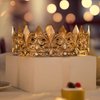 SWEETV Birthday King Crown and Sash, Royal Gold King Crown for Men Party Decoration Prom Birthday Gifts for Men King Pageant Crown, Gold