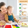 Wooden Alphabet Number Stamp Ink Pad Flashcards Set,Letter Number Stampers Learning Resources Essentials Toys Gifts for 3+,Preschool Home School Classroom Arts and Crafts Supplies