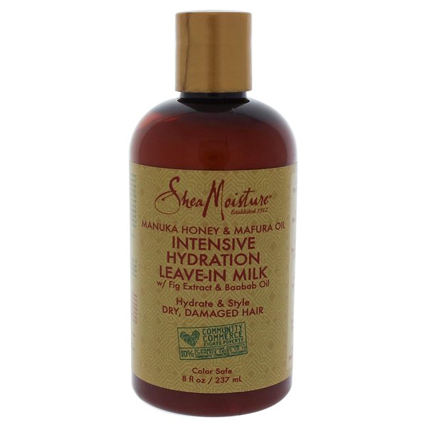 Sheamoisture Hydration Hair Milk for Dry Hair Manuka Honey and Mafura Oil to Hydrate and Style Hair 8 oz