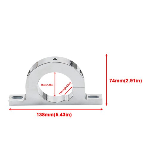 LVOUP Aluminum Universal Steering Billet 2" Steering Column Keyed No Drop Mount for Most Common Fit for GM GMC Chevy Dodge Ford 2" Hole Brushed Underdash Mount River Clamp