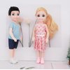 Lembani 10 Sets 5 Inch Mini Dolls with Clothes, 5 Pieces Boy Dolls and 5 Pieces Girl Dolls, Mini Princess Dolls Toy for Dollhouse Kids Gifts
