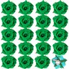 24 Pack St Patricks Day Hair Clip Rose Flower Hairpin Floral Brooch for Party Supplies Wedding Pack for Women Girls Rose Hair Accessories Boho Flower Pins(Green)