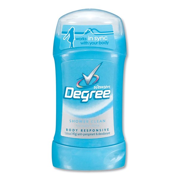 Degree Women Anti-Perspirant and Deodorant Invisible Solid, Shower Clean 1.6 oz (Pack of 9)