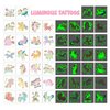 EMOME 50 Sheets Luminous Temporary Tattoo for Kids,Individual Kids Tattoos Stickers for Party Supplies Favors, Individually Wrapped Fake Tattoos for Girls