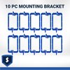 10 Pack Single Gang Low Voltage Mounting Bracket - Variable Wall Thickness - Adjustable Mounting Brackets - Single Gang Box for Cables & Low Voltage - Shallow Low Voltage Boxes - 1 Gang - Outlet Box