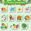 30 Pieces Hawaiian Luau Birthday Party Hanging Swirl Decorations, Flower Tropical Palm Flamingo Sign Foil Ceiling Decor for Floral Tropical Party Summer Beach Pool Party Tiki Party Supplies (Flower)