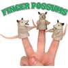 Archie McPhee - Perplexing Possum Perfection Pack - Air Freshener, 3 Finger Puppets and Stress Ball - Set of 5, 2 inches