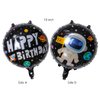 Borsgye Solar System Planet Astronaut Balloons Rocket Foil Balloons Big Mylar Number Helium Global Happy Birthday Garland Banner for Boy Kids Space Themed 4th Year Birthday Party Decorations