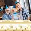 Gold Birthday Decorations 70th Party Tableware Set 1954 70th Theme Birthday Party Table Decoration Supplies Cheers to 70 Years Paper Plate Napkin Tablecloth for Birthday Anniversary Party Supplies