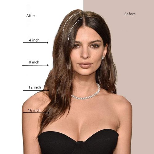 2 PCS Thick Hairpieces Clip in Hair Extensions Synthetic Invisible Seamless Hair Pads Adding Extra Hair Volume Clip In One Piece Hair Extension Hair Topper for Thinning Hair Women Black