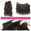 Releek 16A Body Wave Human Hair Bundles 14 16 18 Inch Brazilian Virgin Human Hair 3 Bundles Body Wave Unprocessed Raw Human Hair Extensions Thick Ends Hair Weave Bundles Natural Black Color