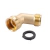Brass Garden Hose Elbow Connector 45 Degree Hose Elbow Fitting Quick Swivel Connect 3/4" Garden Hose Thread 2pcs with Extra 6 Pressure Washer
