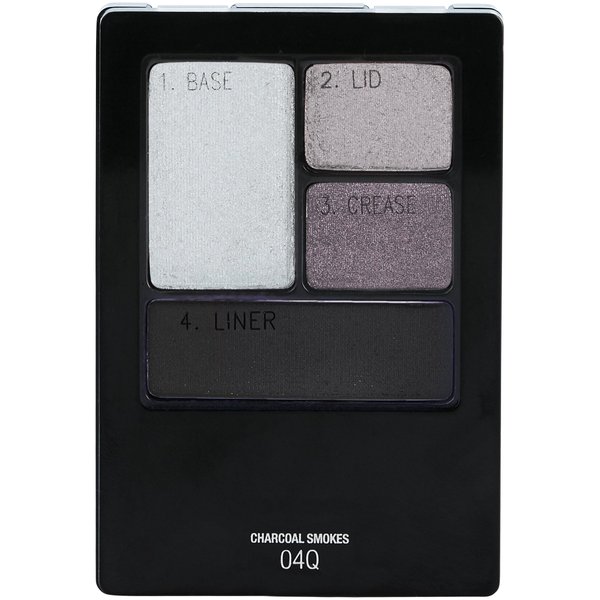 Maybelline New York Expert Wear Eyeshadow Quads, Charcoal Smokes, 0.17 oz.