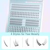 Bottom Lashes Natural 0.07 mm Thickness Bottom Lash Clusters Wispy Bottom Eyelashes 306 PCS 4 Styles Bottom Lash Extensions by Boahankuke