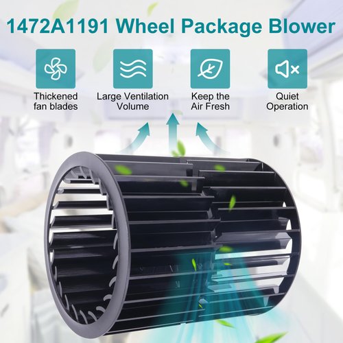 1472A1191 Wheel Package Blower, Air Conditioner Blower Wheel Compatible with Coleman 47003, 47004, 47023, 47024, 47053, 47054, 47073, 47074 etc - 1 Year Warranty