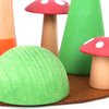 kipod Dwarf Forest Figurine Set Wooden Dolls Toy for Kids Ages 2 & Up – Includes Animals, Trees, Mushrooms, and Foundations – Fun to Learn Through Play – Waldorf Inspired Exploration