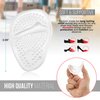 Clear Metatarsal Pads for Women & Men - Ball of Foot Cushions for Pain Relief - Comfortable, Nonslip, Reusable, Light and Great for High Heels