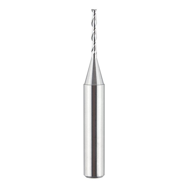 SpeTool 1/16 inch Cuting Diameter Spiral UP Cut Router Bit with 1/4 inch Shank 2 Flute Plunge CNC End Mill