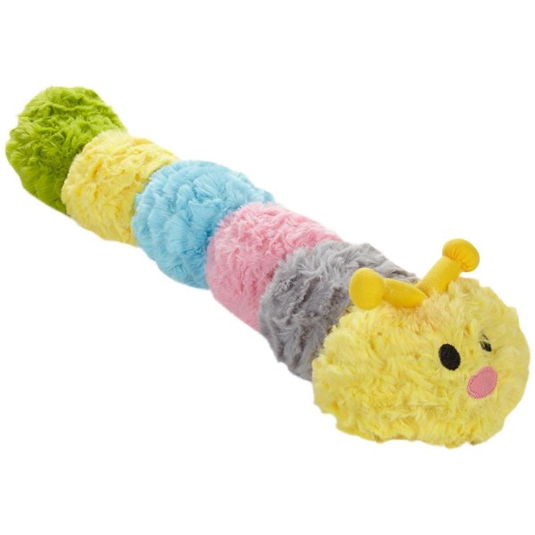 Patchwork Pet Pastel Caterpillar 20-Inch Squeak Toy for Dogs