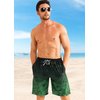 APTRO Men's Swim Trunks Quick Dry Bathing Suit 9" Big & Tall Palm Swimsuit HWP023 Green L