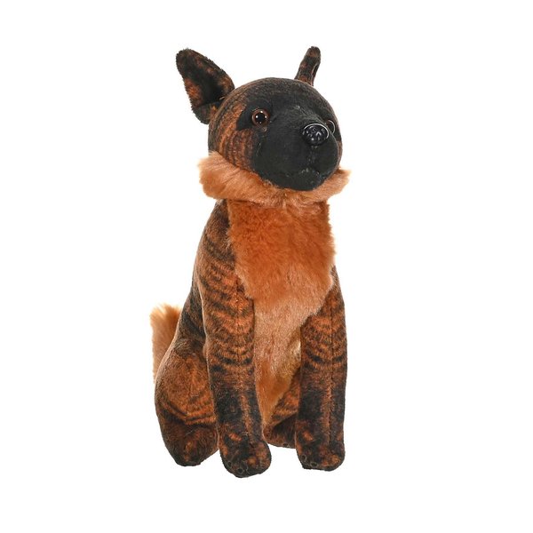 Wild Republic Rescue Dog, Malinois, Stuffed Animal, with Sound, 5.5 inches, Gift for Kids, Plush Toy, Fill is Spun Recycled Water Bottles
