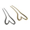 2Pcs Metal U Shaped Hair Pins, Alloy Sweet Love Heart Hair Sticks Fashion U-shaped Hairpins Simple Hair Forks Hair Style Tool Accessories for Women and Girls