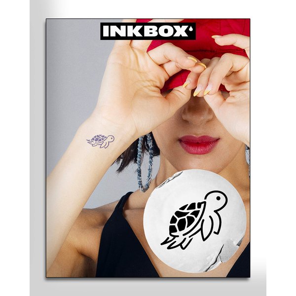 Inkbox Temporary Tattoos, Semi-Permanent Tattoo, One Premium Easy Long Lasting, Water-Resistant Temp Tattoo with For Now Ink - Lasts 1-2 Weeks (Terrapin)