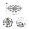 EVER FAITH Party Austrian Crystal Hair Barrette Clip, Victorian Inspired Art Deco Two Heart Hair Accessories for Women Grey Silver-Tone