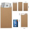 100 Pack Cash Envelopes Self adhesive 6.7x3.5 Inch, Fit for Envelope Money Saving Challenge, Kraft Paper 120 GSM Thick Money Envelopes for Cash, Budgeting, Cash Tips, Check, Coin & Tickets