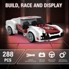 HIGH GODO Super Racing Car Building Sets with Display Case, Collectible Champion Car Model DIY Building Kit, Cool Vehicles Construction Toy Sets for Adult Teens Kids Gift Idea(288 Pieces)