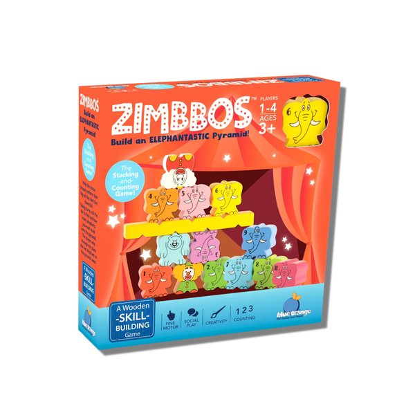 Blue Orange Games Zimbbos Award Winning Wooden Skill Building STEM Counting Stacking Game for Kids