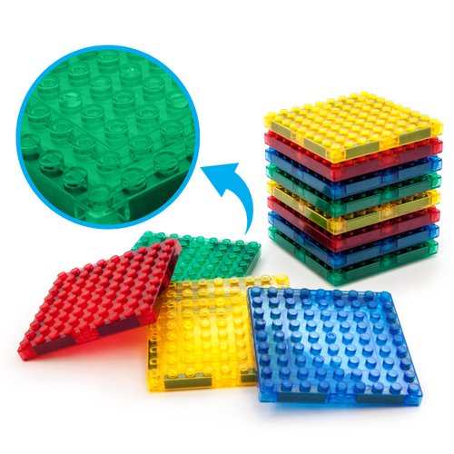 PicassoTiles Magnetic Brick Tiles STEM Creative Magnetic Tiles Building Block Set Building Brick Construction Toy Socket Spikes Toys Accessory Educational Imaginative Learning Kit Stacking Set