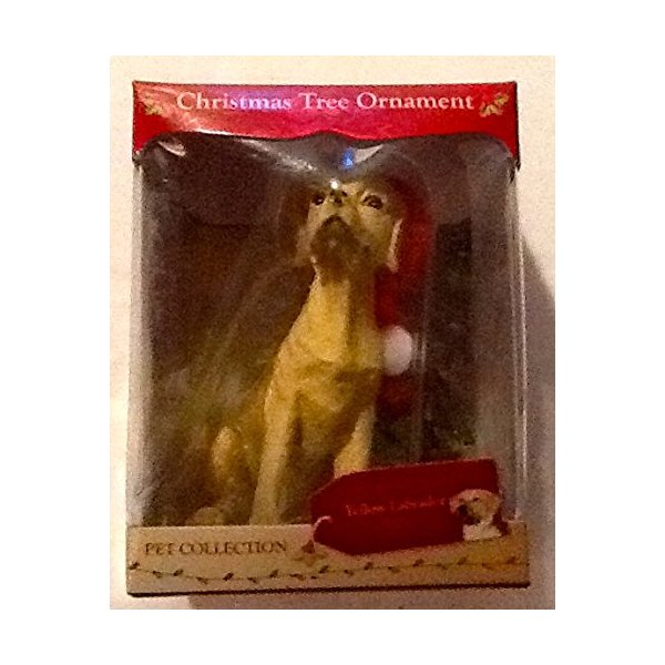 1 X CHRISTMAS TREE ORNAMENT PET COLLECTION -YELLOW LABRADOR