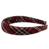 VIVIAN & VINCENT 2 Pack of Womens Fall Scottish Tartan Headbands Headwraps Hair Band Christmas Gifts for Her Burduny Red and Green Plaid