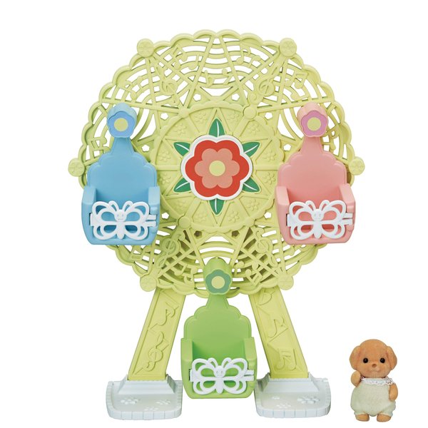 Calico Critters Baby Ferris Wheel, Dollhouse Playset with Toy Poodle Figure Included