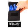 LINE2design Glove Pouch Black - EMS EMT Firefighter Police Medical Glove Holder | Holds 6 - Pairs of Disposable Gloves