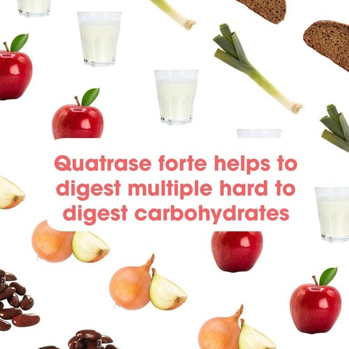 Intoleran Quatrase Forte Digestive Enzymes - 36 Capsules | Highly Dosed Supplement for FODMAP Intolerance | Helps Digest Lactose and Complex Carbohydrates* | Pure & Vegan | Low FODMAP