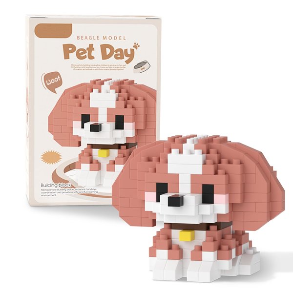 Scosloo Micro Mini Building Blocks Dog Series, Animals Model Toy Party Favors for Kids, Creative Building Blocks Toys, Birthday Gift for Boy Girl Ages 6-12+ (Border Collie)