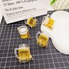 Small Beer Cup Bow Hair Clip Beer Festival Hair Clips Funny Simulation Beer Alligator Clips Beer Festival Halloween Party Hair Accessories for Kid Adult 5Pcs