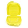 Genco Dental Retainer Case with Vent Holes - Orthodontic container for holding retainers, aligner, night-guard/mouth-guard. Small and Durable retainer case (Yellow)
