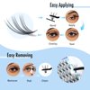 IECILI Lash Clusters Individual Lashes - 280pcs 20D Cluster lashes for DIY Lash Extensions -Super Thin & Soft Eyelashes 8-14mm C Curl Cluster Eyelash Extensions for Natural Wispy Look