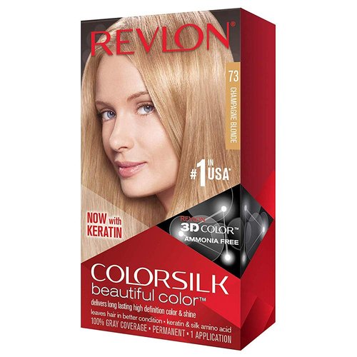 Revlon ColorSilk Beautiful Color #73 Champagne Blonde 1 Application Hair Color for Unisex