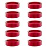 Origin8 Headset Spacers, 10mm x 1-1/8", Red Annodized
