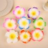 Doromy 24Packs Hawaiian Flower Hair Clips Artificial Plumeria Foam Hair Clip Accessories Frangipani Beach Flower Headpieces Tropical Bridal Wedding Party Decorations For Women Girls